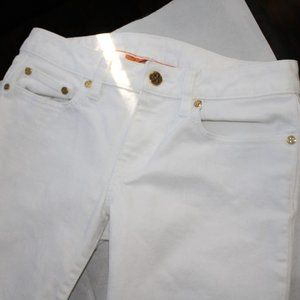 TORY BURCH WHITE SUPER SKINNY JEANS SIZE 26